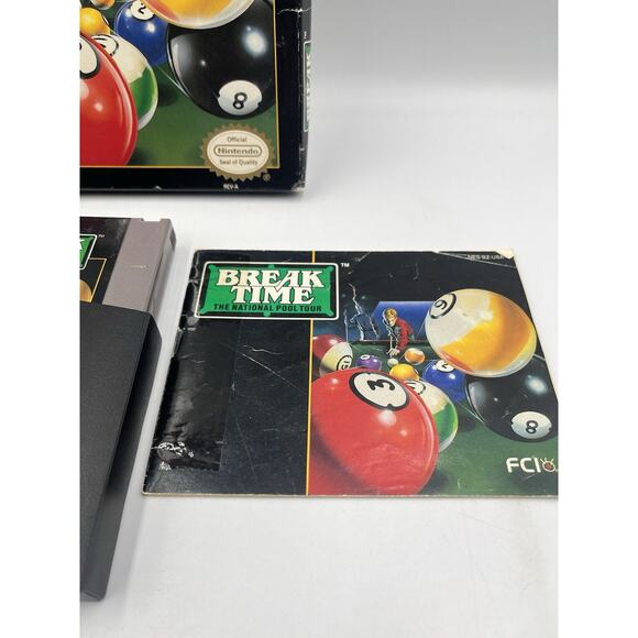 Break Time: The National Pool Tour (Nintendo, 1993) NES CIB COMPLETE - Picture 2 of 16